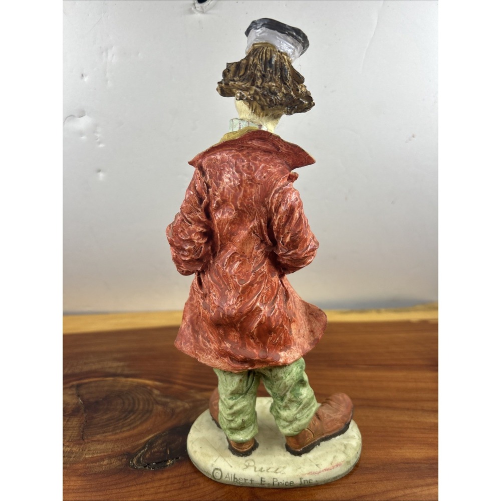 Albert E Price Drunk Clown Figurine Drinking Glass & Wine Bottle, Pocelain Clown - Picture 3 of 7